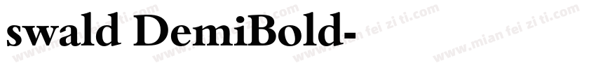 swald DemiBold字体转换